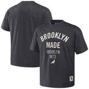 ステイプル Tシャツ トップス メンズ Brooklyn Nets NBA x Staple Heavyweight Oversized TShirt Anthracite｜asty-shop2