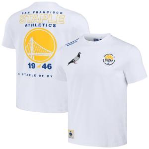 ステイプル Tシャツ トップス メンズ Golden State Warriors NBA x Staple Home Team TShirt Cream｜asty-shop2