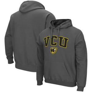 コロシアム パーカー・スウェットシャツ アウター メンズ VCU Rams Colosseum Arch and Logo Pullover Hoodie Charcoal｜asty-shop2