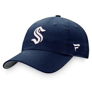 ファナティクス 帽子 アクセサリー レディース Seattle Kraken Fanatics Branded Women's Iconic Glimmer Adjustable Hat Deep Sea Blue｜asty-shop2