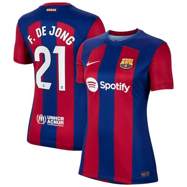 ナイキ ユニフォーム トップス レディース Frenkie de Jong Barcelona Ni...