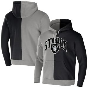 ステイプル パーカー・スウェットシャツ アウター メンズ Las Vegas Raiders NFL x Staple Split Logo Pullover Hoodie Gray｜asty-shop2