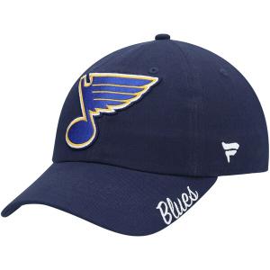 ファナティクス 帽子 アクセサリー レディース St. Louis Blues Fanatics Branded Women's Primary Logo Adjustable Hat Navy｜asty-shop2