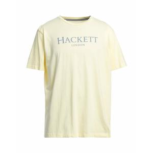 HACKETT ハケット Tシャツ トップス メンズ T-shirts Light yellow｜asty-shop2