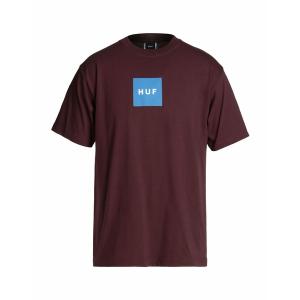 HUF ハフ Tシャツ トップス メンズ T-shirts Burgundy｜asty-shop2