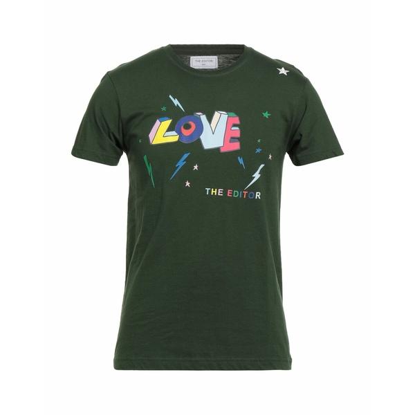 THE EDITOR エディター Tシャツ トップス メンズ T-shirts Dark green