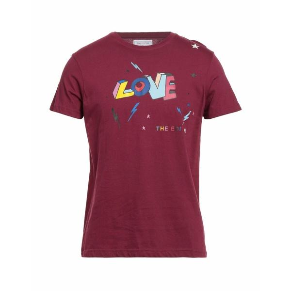 THE EDITOR エディター Tシャツ トップス メンズ T-shirts Burgundy