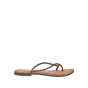 ジオセッポ サンダル シューズ レディース Toe strap sandals Brown｜asty-shop2