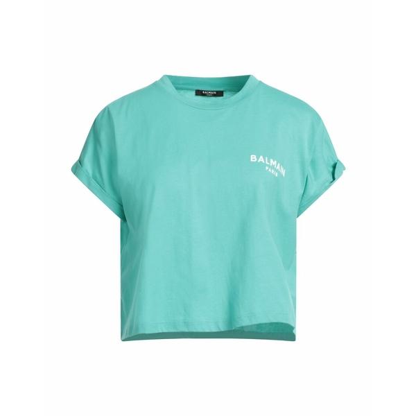 BALMAIN Tシャツ レディース T-shirts Light green バルマン トップス