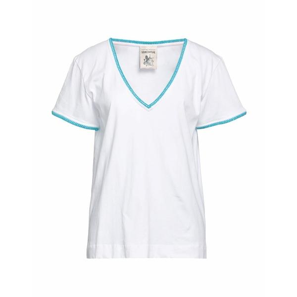 SEMICOUTURE セミクチュール Tシャツ トップス レディース T-shirts White