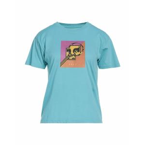 OBEY オベイ Tシャツ トップス レディース T-shirts Turquoise｜asty-shop2