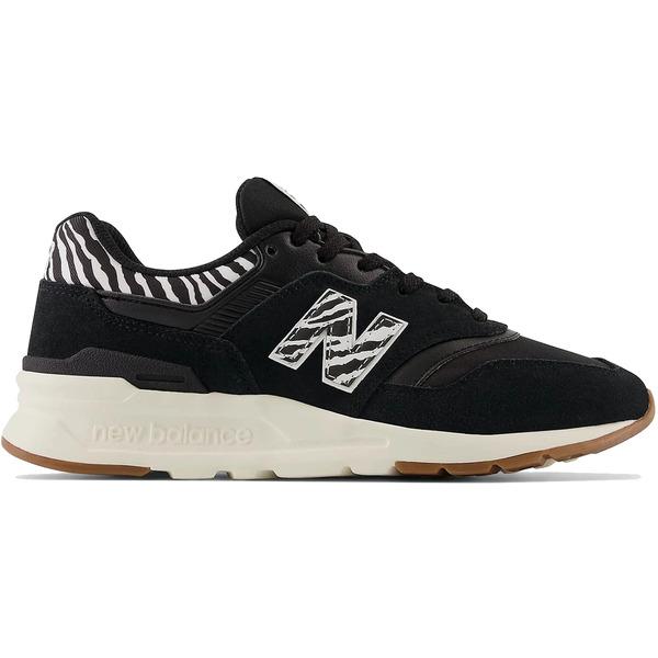 New Balance レディース スニーカー Black White Animal Print (...