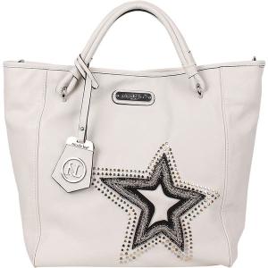 ニコルリー レディース ハンドバッグ バッグ Brona Glitz Star Patch Tote Bag White