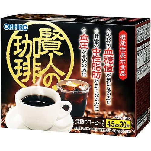 オリヒロ 機能性表示食品 賢人の珈琲 135g（4.5g×30本）x3個セット