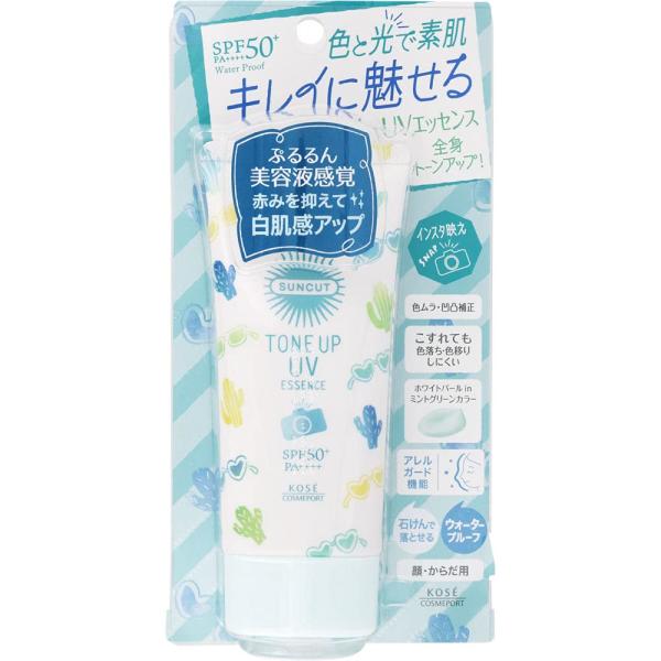 【2個セット】サンカット トーンアップＵＶ エッセンス ミントグリーンカラー 80g