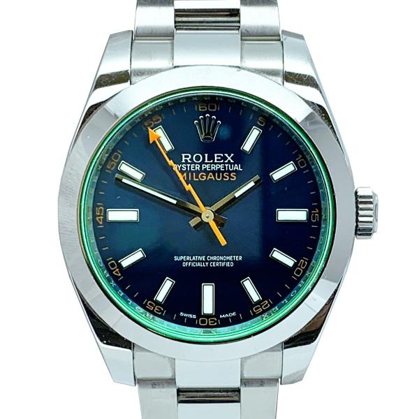 ROLEX ロレックス 116400GV Milgauss ミルガウス  X番 ブルー メンズ ステ...