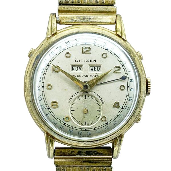 期間限定値下げ 期間限定値下げ CITIZEN シチズン アンティーク 時計 手巻き式 メンズ ホワ...