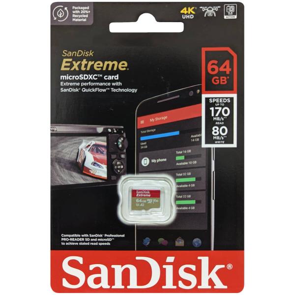 SanDisk SDSQXAH-064G-GN6MN 並行輸入品 マイクロSDXCカード Extre...