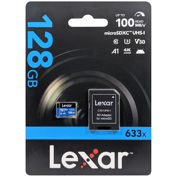 【並行輸入品】Lexar レキサー LSDMI128BB633A マイクロSDXCカード 633x ...