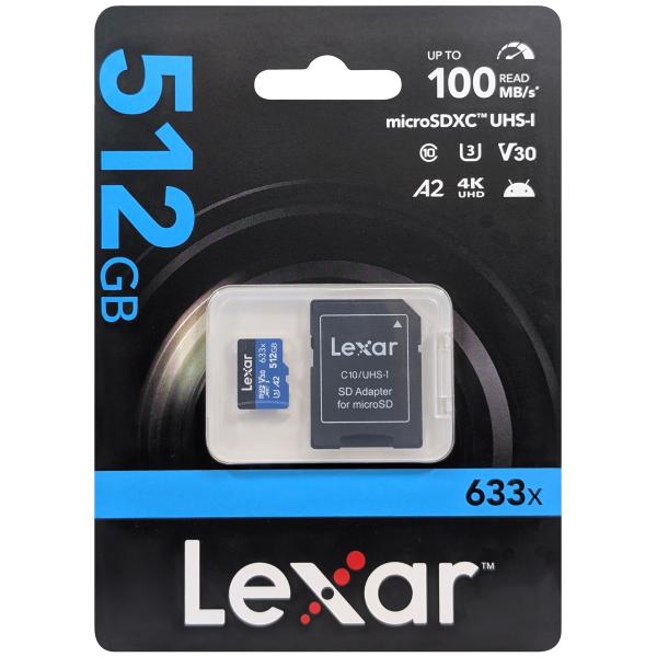 【並行輸入品】Lexar レキサー LSDMI512BB633A マイクロSDXCカード 633x ...