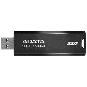 ADATA エーデータ SC610-500G-CBK/RD SC610 スティック型SSD 500GB｜アスビック