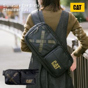 cat キャタピラー ボディバッグ ワンショルダーバッグ メンズ レディース ブラック SignatureThe Sixty 正規取扱店 アウトドア 旅行 超軽量 cat84165｜asuka-stote