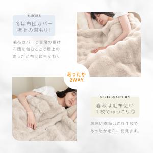 掛け布団カバー 布団カバー 毛布 2way ふ...の詳細画像1