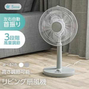 【在庫限り】扇風機 安い リビング タイマー付き 3段階風量調節 左右90°自動首振り 5枚羽根 自動OFFタイマー 暑さ対策 熱中症対策 xr-jd03