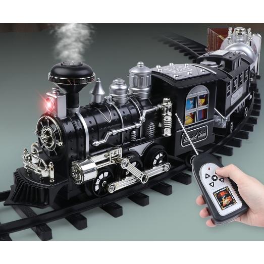 蒸気機関車 おもちゃ 電池式 ラジコン 汽笛 蒸気 煙 列車 電車 リアル 面白い 誕生日 プレゼン...