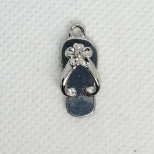 チャームビーチサンダル小ハイビスカス丸環付きB