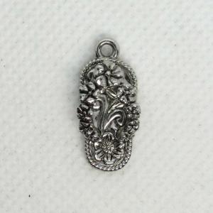 チャームビーチサンダル小ハイビスカス丸環付きC