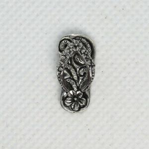 チャームビーチサンダル小ハイビスカス丸環無しA