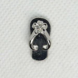 チャームビーチサンダル小ハイビスカス丸環無しB