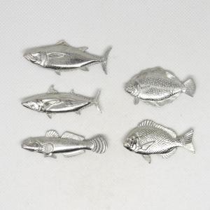 魚箸置き5個セット(マグロ、カツオ、タイ、ヒラメ、ハゼ)｜飛鳥庵