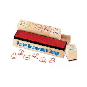 英語スタンプ6個セット（木製）/Educational Insights Positive Reinforcement Stamps/教師/小学 中学 高校