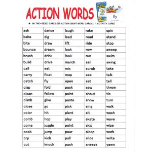 フラッシュカード:ACTION WORDS(英...の詳細画像1