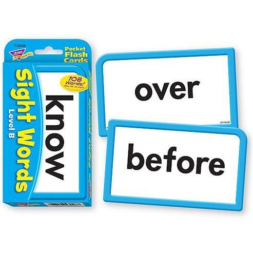 フラッシュカード：SIGHT WORDS LEVEL B／英単語サイトワード