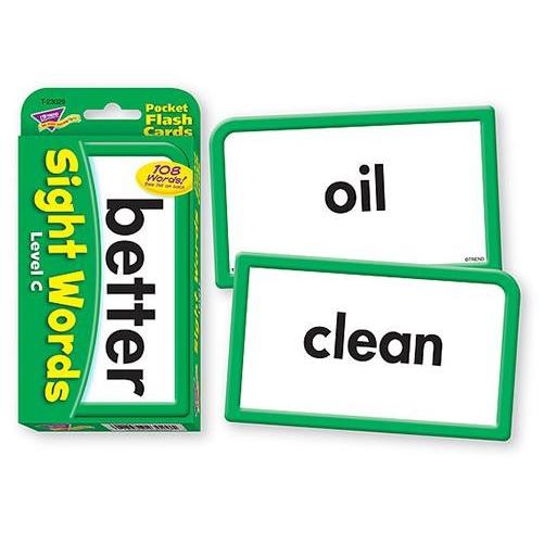 フラッシュカード：SIGHT WORDS LEVEL C／英単語サイトワード
