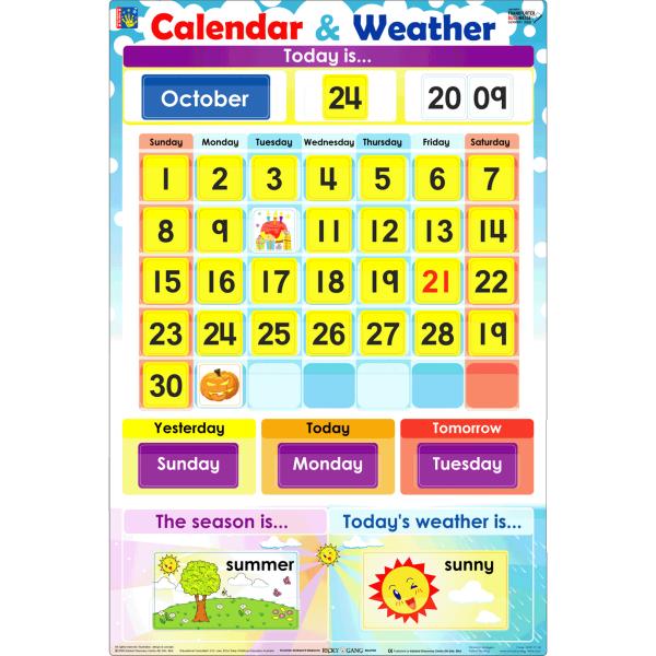 カレンダー：CALENDAR &amp; WEATHER (HANDS-ON INTERACTIVE CHA...