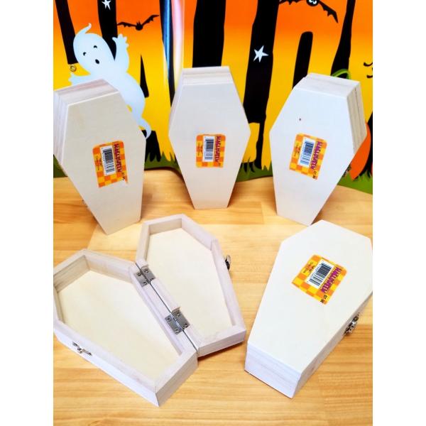 木製・棺桶ケース（留め具付き）／COFFIN／Halloween／ハロウィン