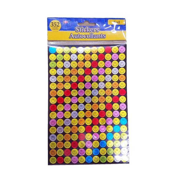 Smile Stickers 352 / スマイルステッカー（キラキラ反射）/ニコちゃんシール