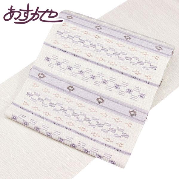 着物 帯 単衣にも 沖縄の宝 南風原花織 手織り八寸名古屋帯 伝統工芸士 野原俊雄 あすかや [商品...