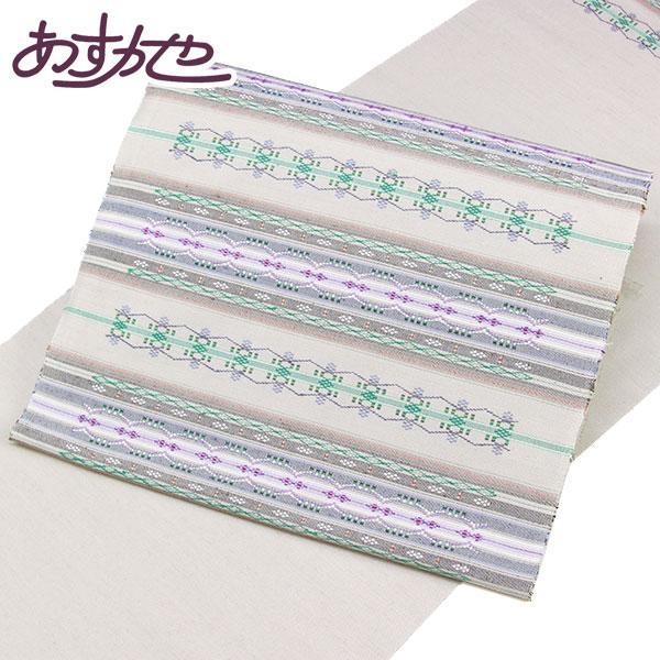 着物 帯 九寸名古屋帯 南風原花織 沖縄の宝 本場琉球 手織工房おおしろ あすかや [商品番号9no...