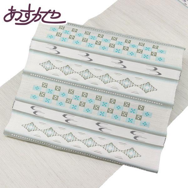 着物 帯 九寸名古屋帯 南風原花織 沖縄の宝 本場琉球 手織り 伝統工芸士 野原俊雄 あすかや [商...