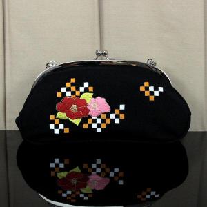振袖に 手刺繍 日本製 ビーズバッグ 和洋両用タイプ [商品番号bag1575
