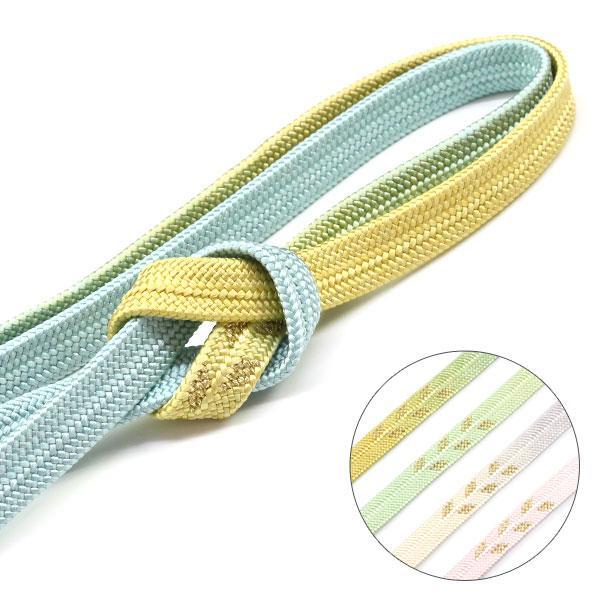 帯締め 紐の渡敬謹製 四代 藤三郎紐 フォーマル用 金糸 四方角片ボカシ矢絣 あすかや [商品番号c...