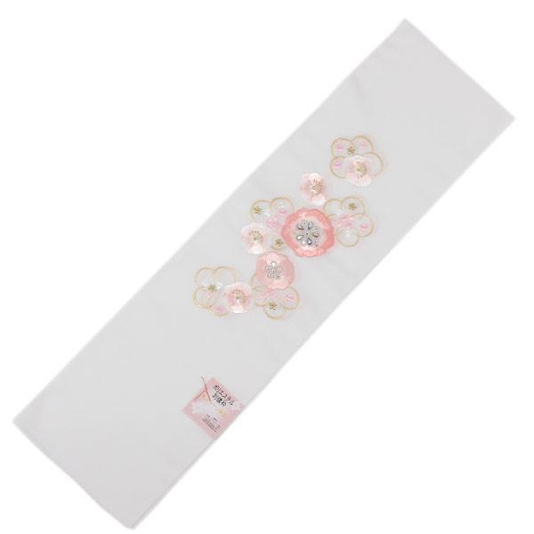 半衿 刺繍 振袖用 刺繍 光ストーン加工 花 あすかや [商品番号eri536]