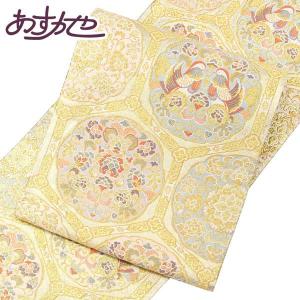 平和屋着物○全通柄京袋帯 バティック 花蝶格子 綿 逸品 DAAV6227ps