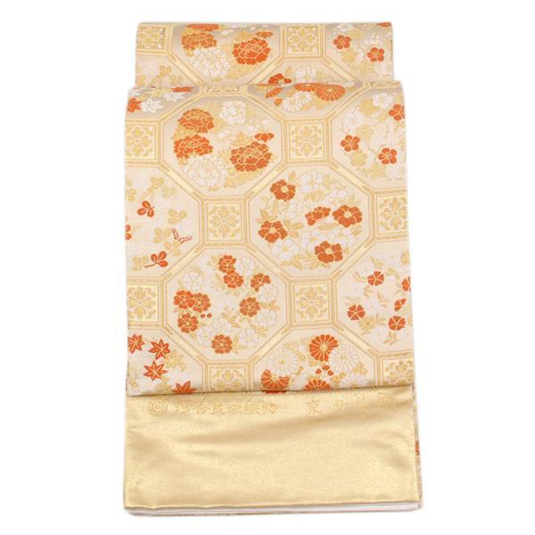 着物 帯 河合美術織物 最高級 京 西陣織 唐織 箔錦帯 新瑞正蜀江花丸文 あすかや [商品番号fo...