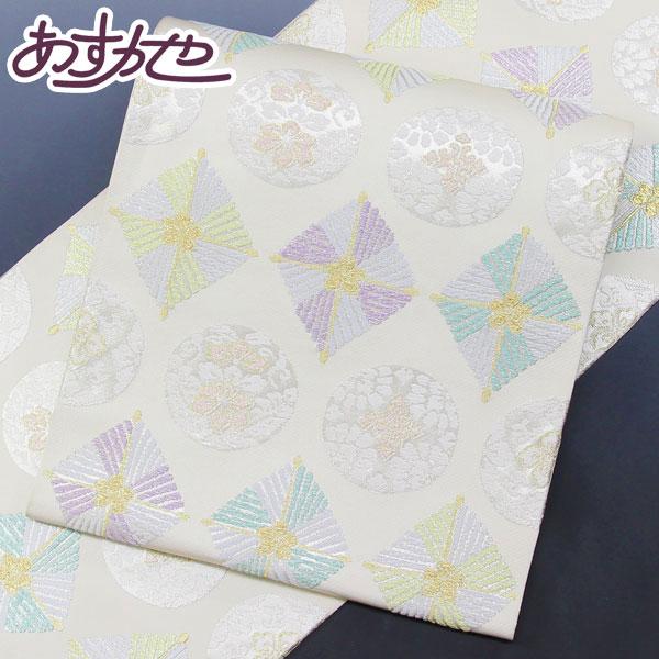 着物 帯 西陣老舗 北尾織物匠謹製 本袋帯 公家松菱文 フォーマル用に あすかや [商品番号fo30...